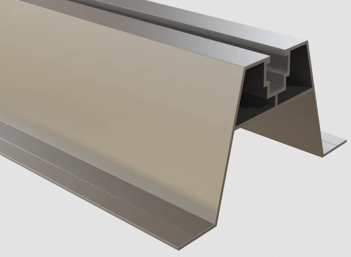Hliníkový můstek TRAPEZ SOLAR H60 x 330, upevnění panelů přímo do všech typů trapézových střech