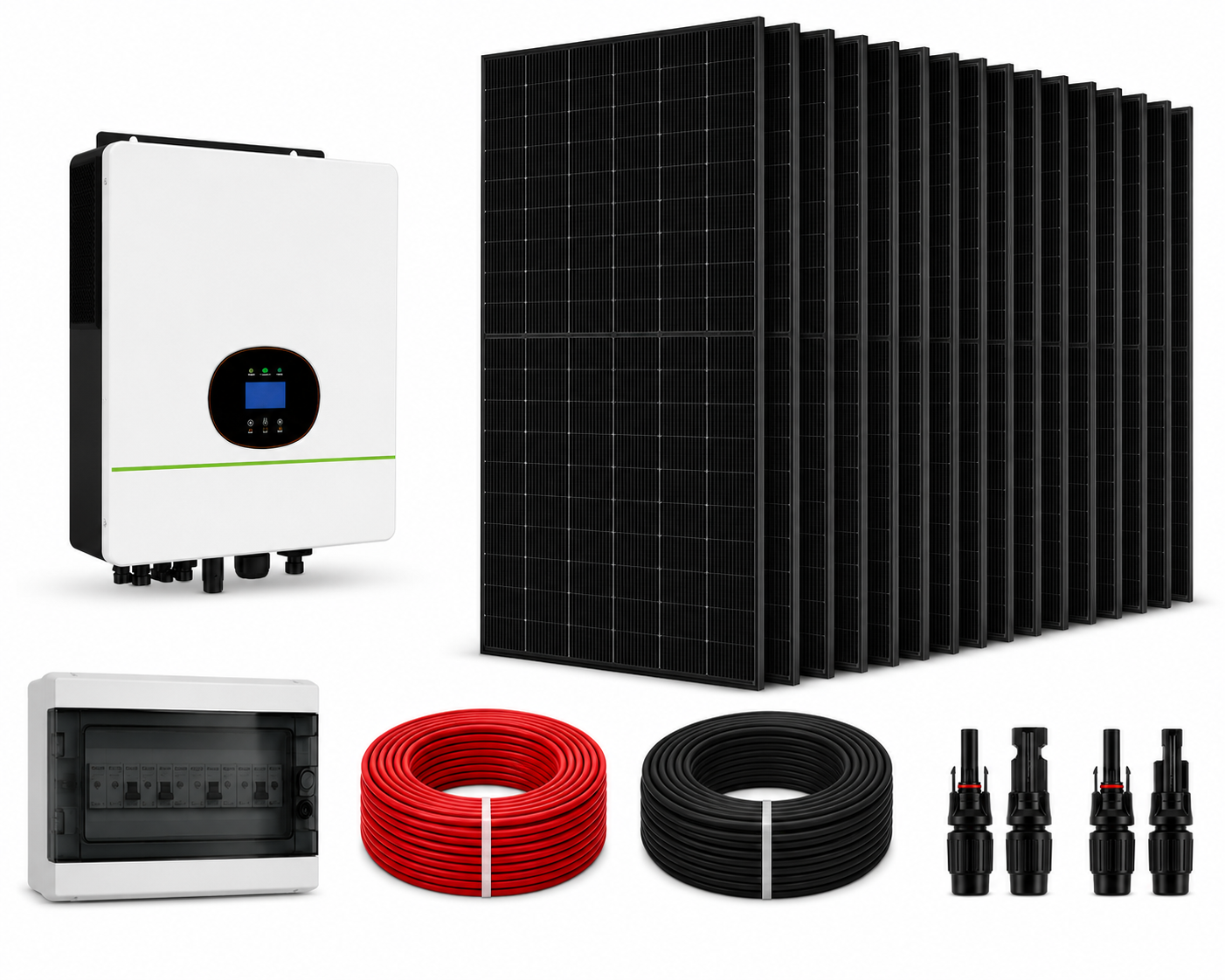 Hybridní FVE bez přetoků Growatt SPF6000ES WIFI + 16×500 W FV panel Ulica Solar N-Type TOPCon